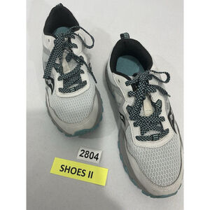 Womans Saucony Trail S10744-23 Size 8.5 Gray Aqua Lace Up Sneakers